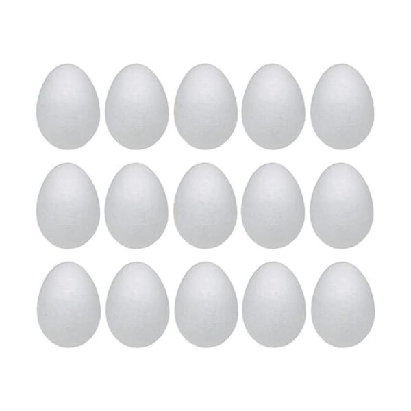 Crafjie Huevos de espuma de poliestireno de 3.1 in para
