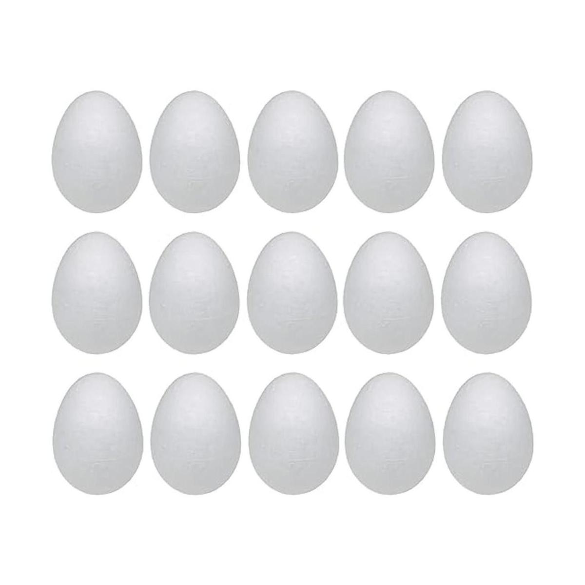 Crafjie Huevos de espuma de poliestireno de 3.1 in para