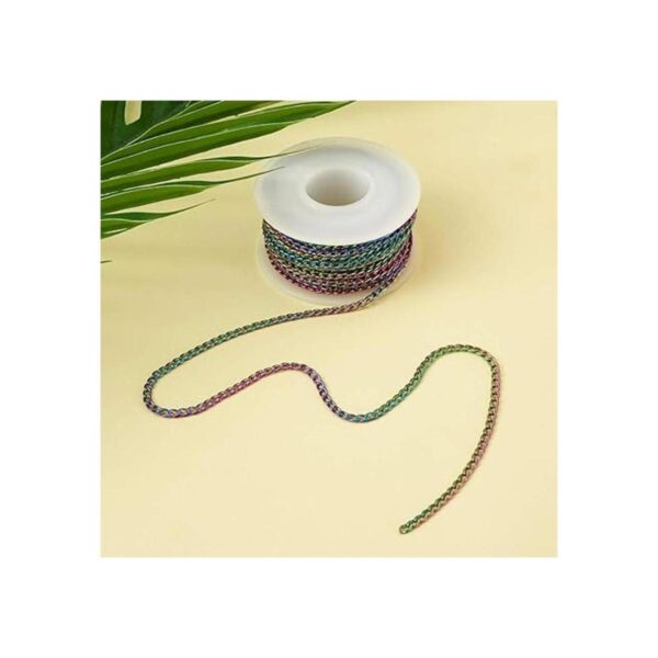 Craftdady Cadena de eslabones trenzados de acero_6