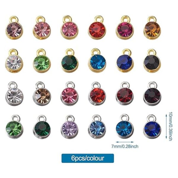 Craftdady 144 colgantes de cristal con piedra de_3