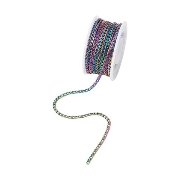 Craftdady Cadena de eslabones trenzados de acero_4