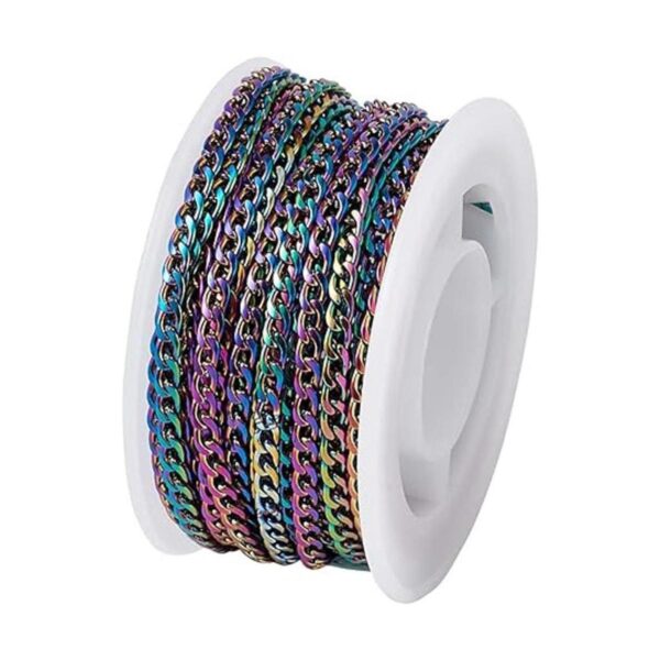 Craftdady Cadena de eslabones trenzados de acero_2