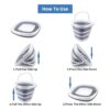 Craftend Cubo plegable cubo de limpieza cubo plegable