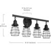 Craftmade 50604FB Thatcher Iluminación de baño industrial_2