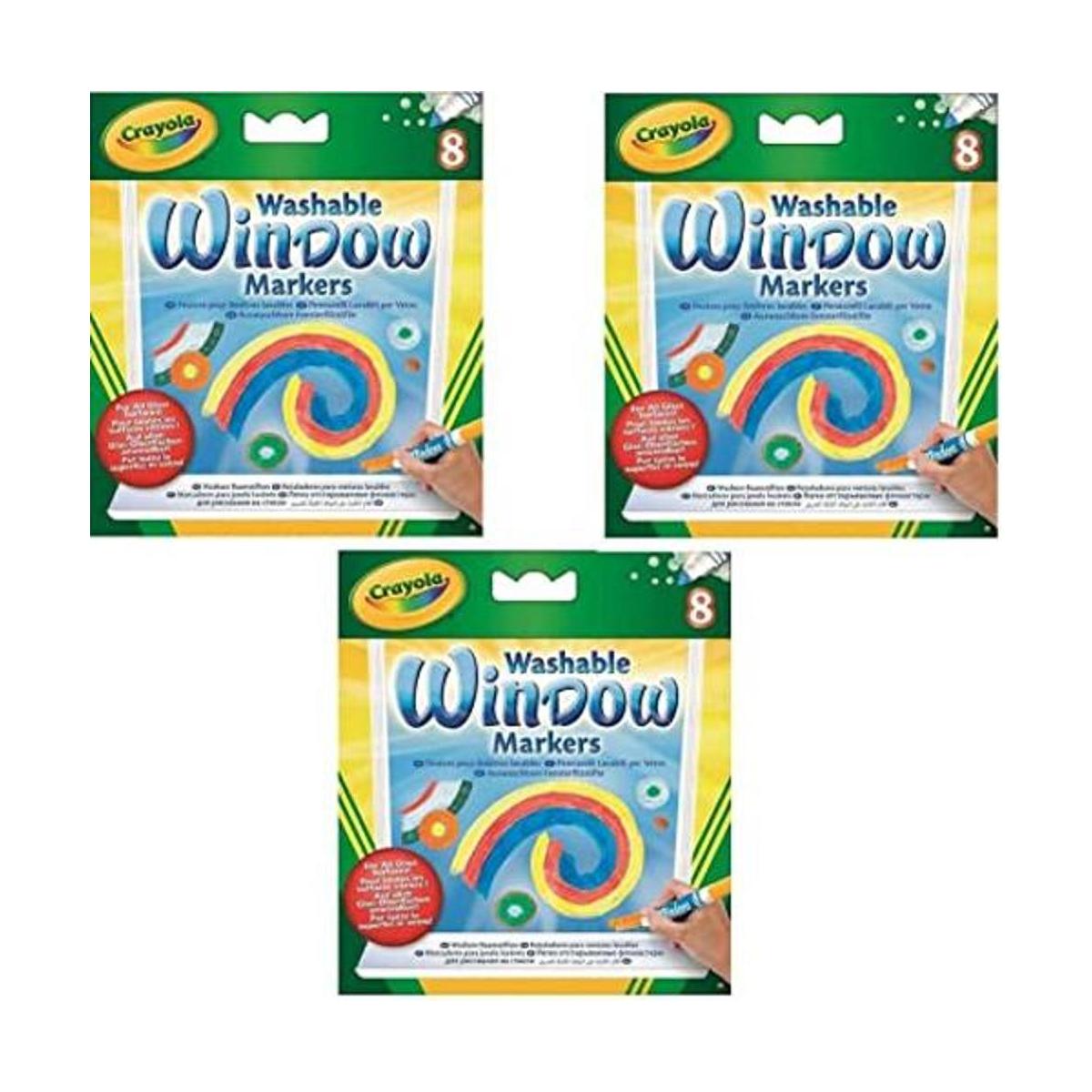 Crayola; marcadores de ventana lavables; herramientas de