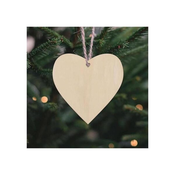 Creaides Adornos colgantes en forma de corazón de madera
