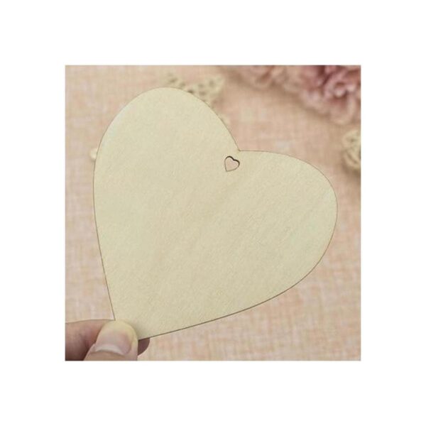 Creaides Adornos colgantes en forma de corazón de madera