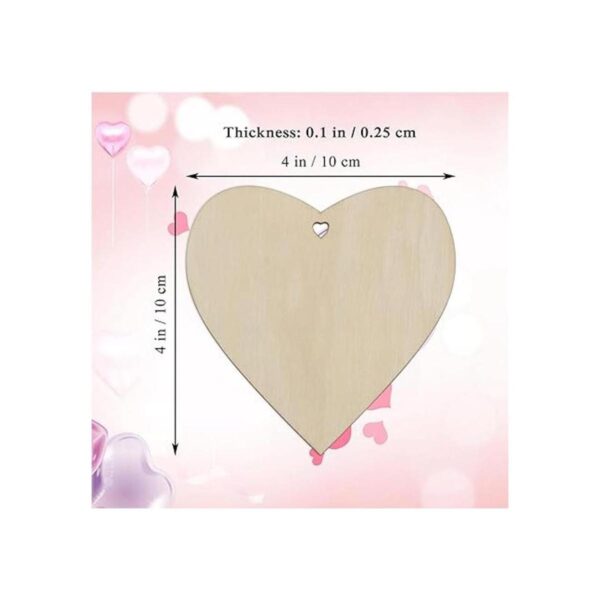 Creaides Adornos colgantes en forma de corazón de madera
