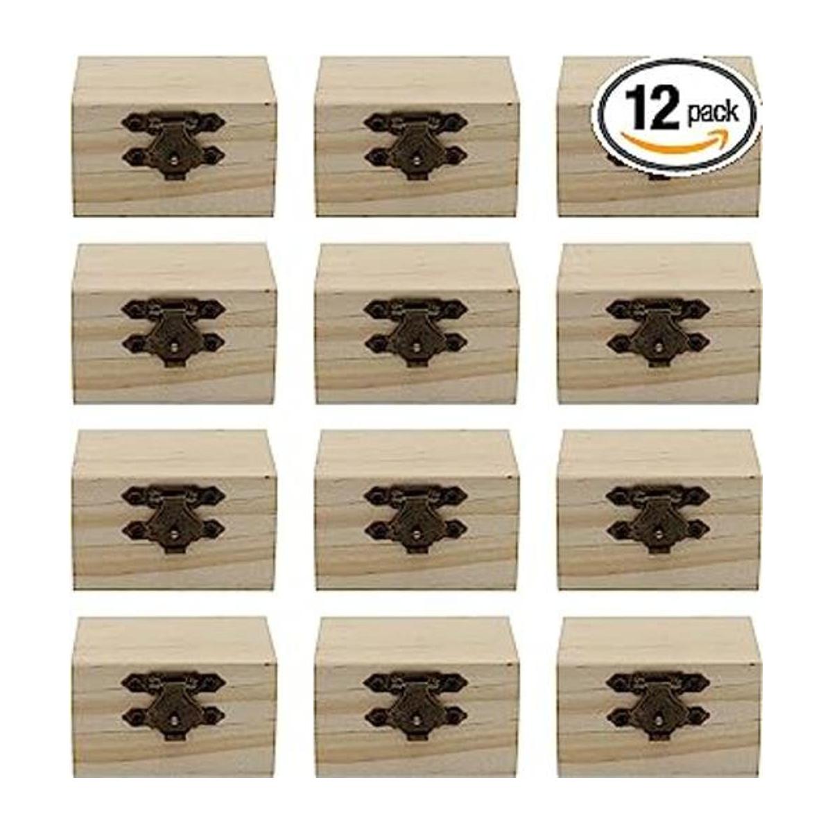 Creative Hobbies Paquete de 12 mini cajas de tesoro de