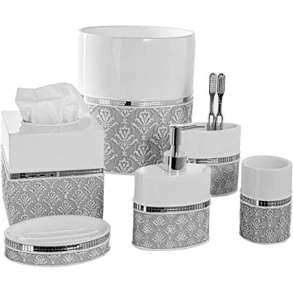 Creative Scents Juego de accesorios de baño de 6 piezas