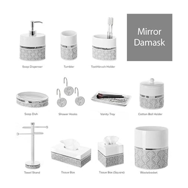 Creative Scents Juego de accesorios de baño de 6 piezas