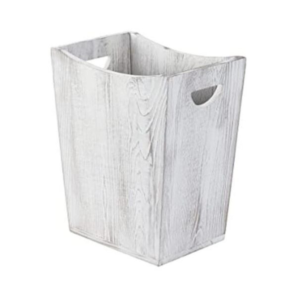 Cubo de basura de madera cubo de basura rústico para_1