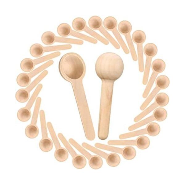 Cucharas pequeñas de madera para condimentos de especias y