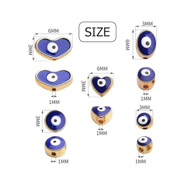 Cuentas azules de ojo malvado 30 cuentas espaciadoras de