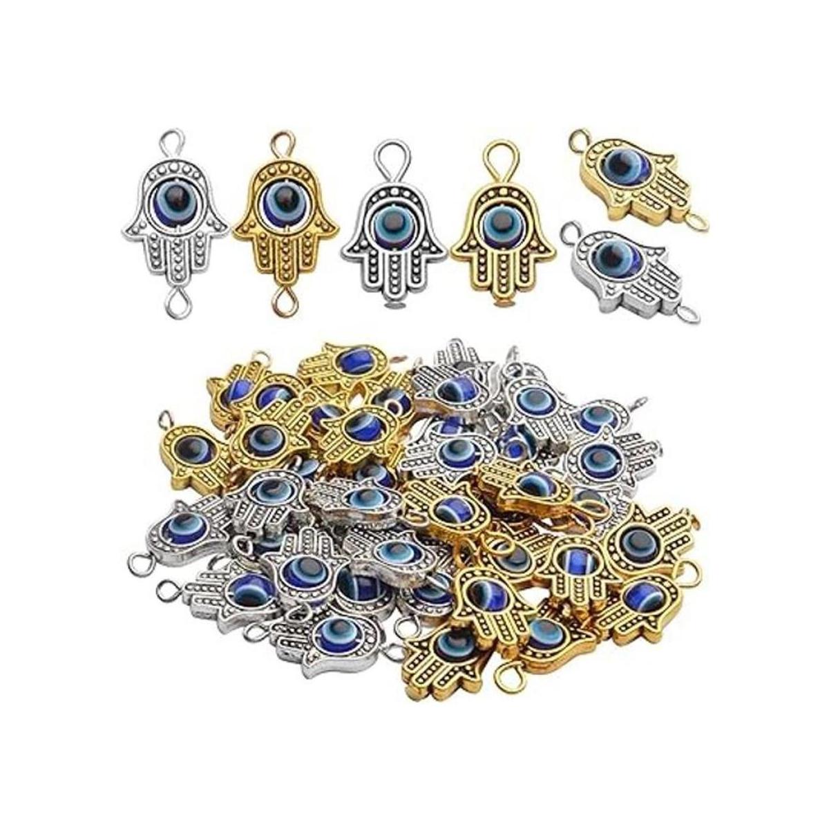 Cuentas de mano Hamsa 40 piezas antiguas de Hamsa con