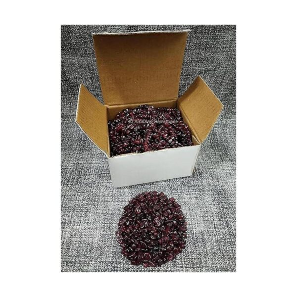 Cuentas de cristal triturado de granate preperforadas para_5