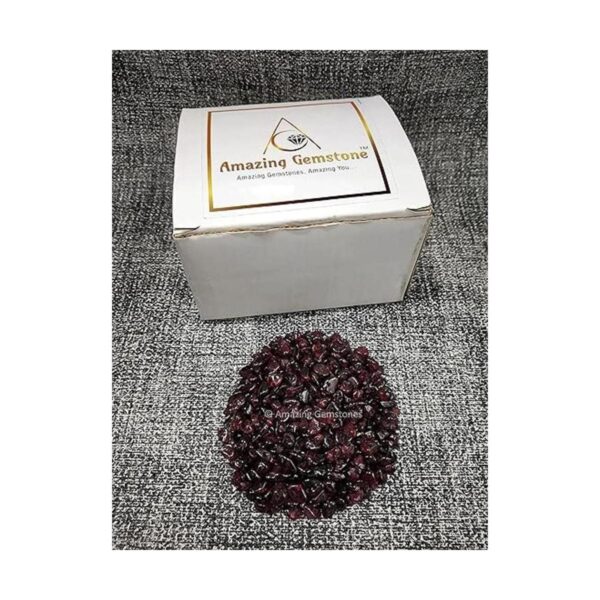 Cuentas de cristal triturado de granate preperforadas para_6