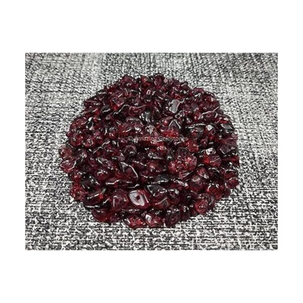 Cuentas de cristal triturado de granate preperforadas para_3