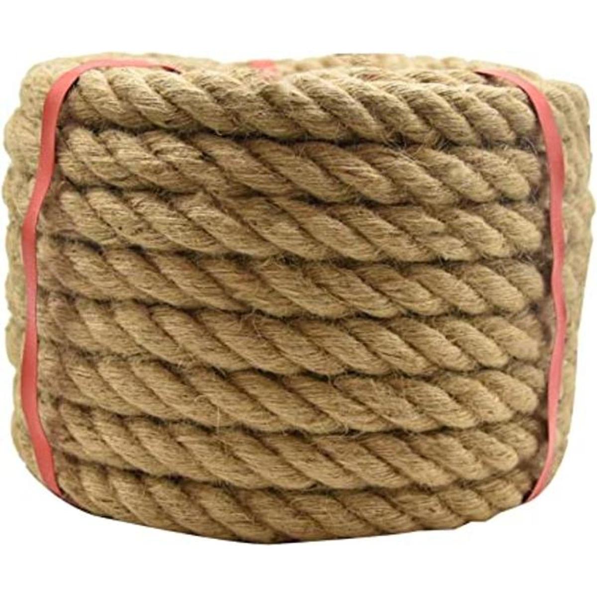 Cuerda de yute de 1 pulgada x 100 pies cuerda náutica