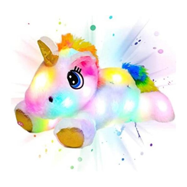 Cuteoy Peluche de unicornio iluminado con luz LED de_1