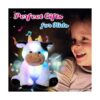 Cuteoy Vaca de felpa LED musical con luces de peluche para_5