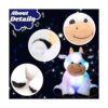 Cuteoy Vaca de felpa LED musical con luces de peluche para_4