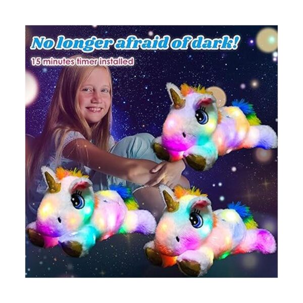 Cuteoy Peluche de unicornio iluminado con luz LED de_3