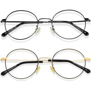 Cyxus Gafas redondas de luz azul paquete de 2 anteojos_1