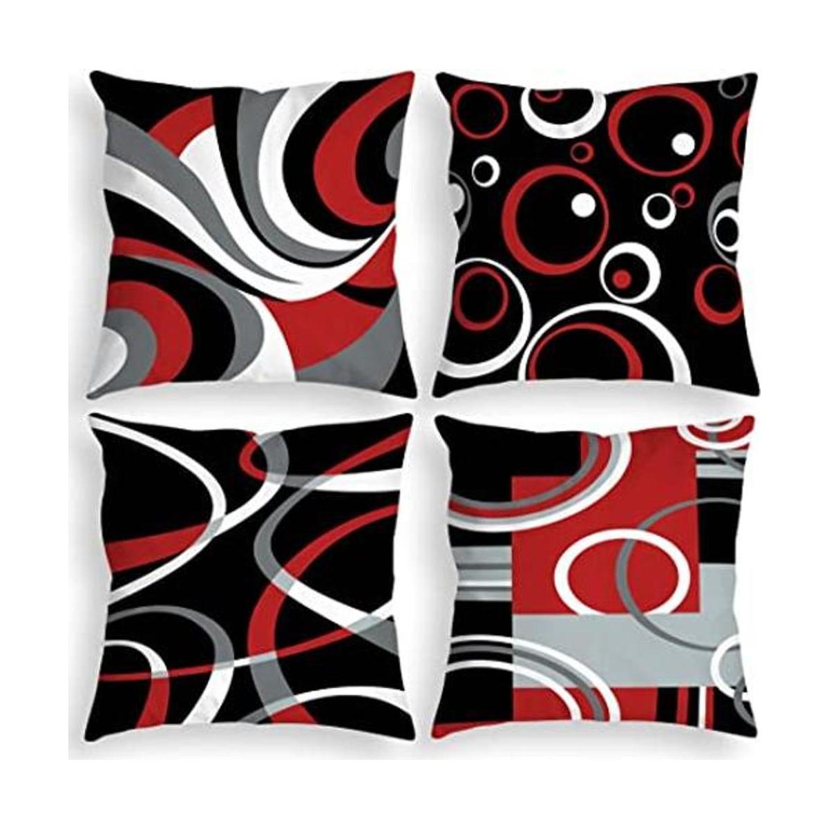 D DIFARIC Juego de 4 fundas de almohada decorativas de 18