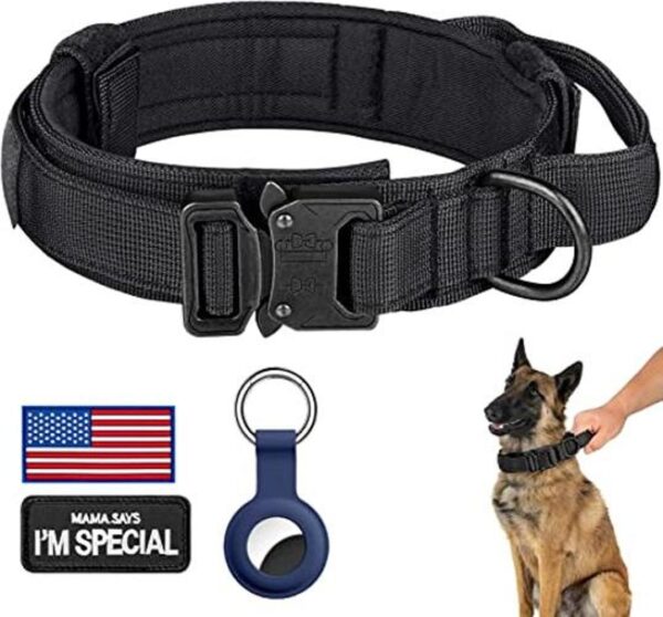 DAGANXI Collar táctico para perro collar ajustable de