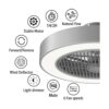 DAFOLOGIA Ventilador de techo con luces cerradas luz de_6