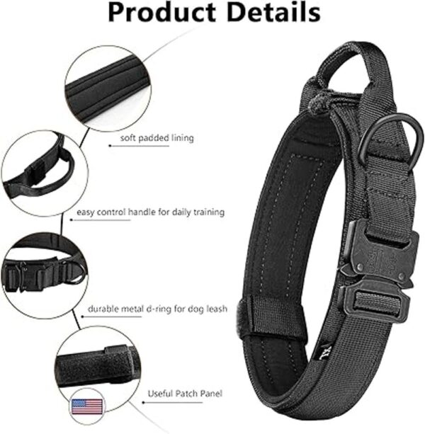 DAGANXI Collar táctico para perro collar ajustable de