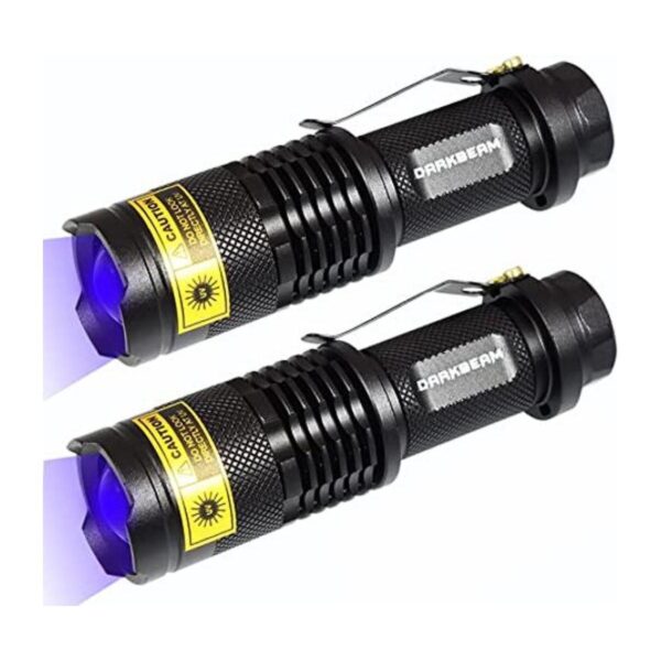 DARKBEAM Linterna de luz UV de 365 nm 2 paquetes de_1