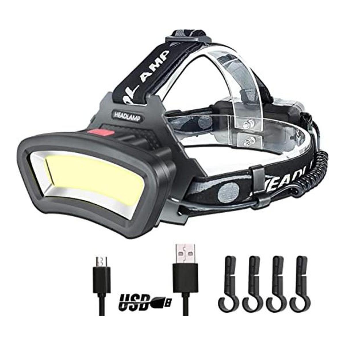 DARKBEAM COB Faro delantero recargable por USB con luz