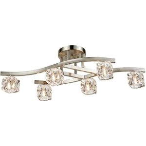 DANSEER Luminaria moderna de cristal para techo con cubo_1
