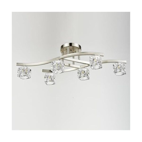 DANSEER Luminaria moderna de cristal para techo con cubo_4