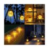 DBF Linterna solar de cristal agrietada ámbar cálido LED_6