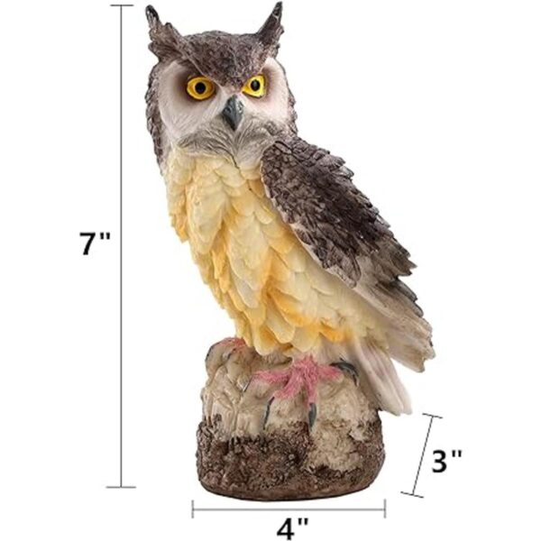 DEAYOU Paquete de 2 estatuas de búho con cuernos falsos