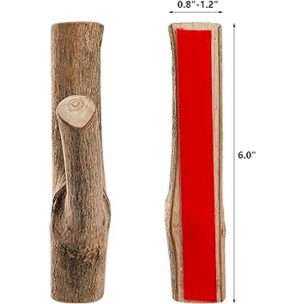 DEAYOU 6 ganchos de pared de árbol de madera adhesivos de