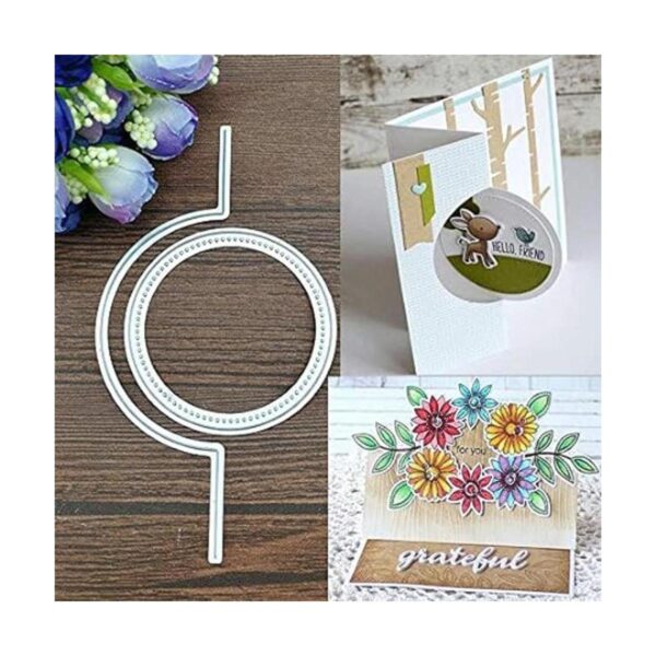 DDeehs Troqueles de metal de flores de etiqueta redonda