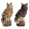 DEAYOU Paquete de 2 estatuas de búho con cuernos falsos
