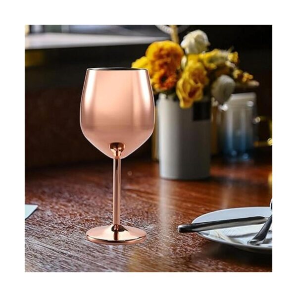 DEAYOU Paquete de 2 vasos de vino de acero inoxidable