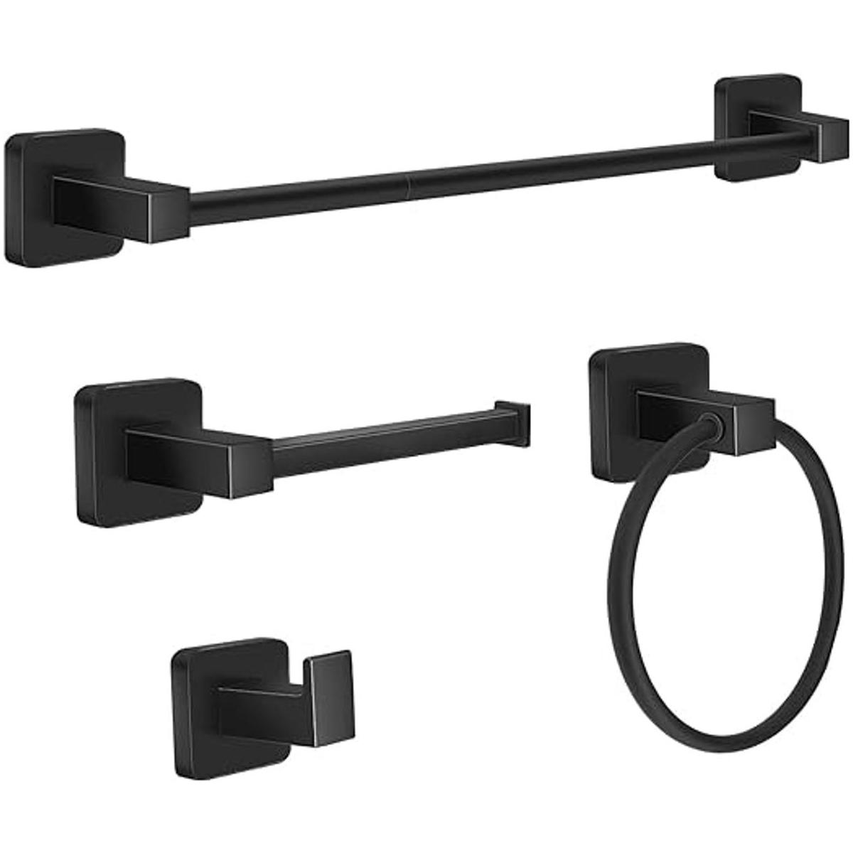 DEGULAS Juego de accesorios de baño de 4 piezas juego de