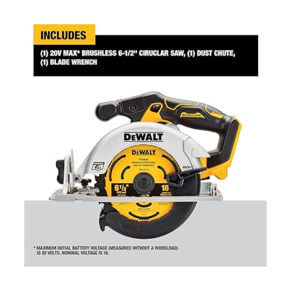 DEWALT Sierra circular de 20 V MAX 612 pulgadas sin_3