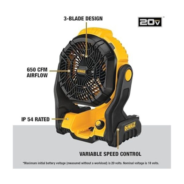 DEWALT Ventilador de lugar de trabajo de 20 V MAX solo_2