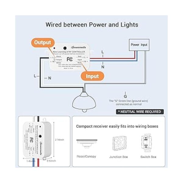 DEWENWILS Kit de interruptor de luz inalámbrico y_3