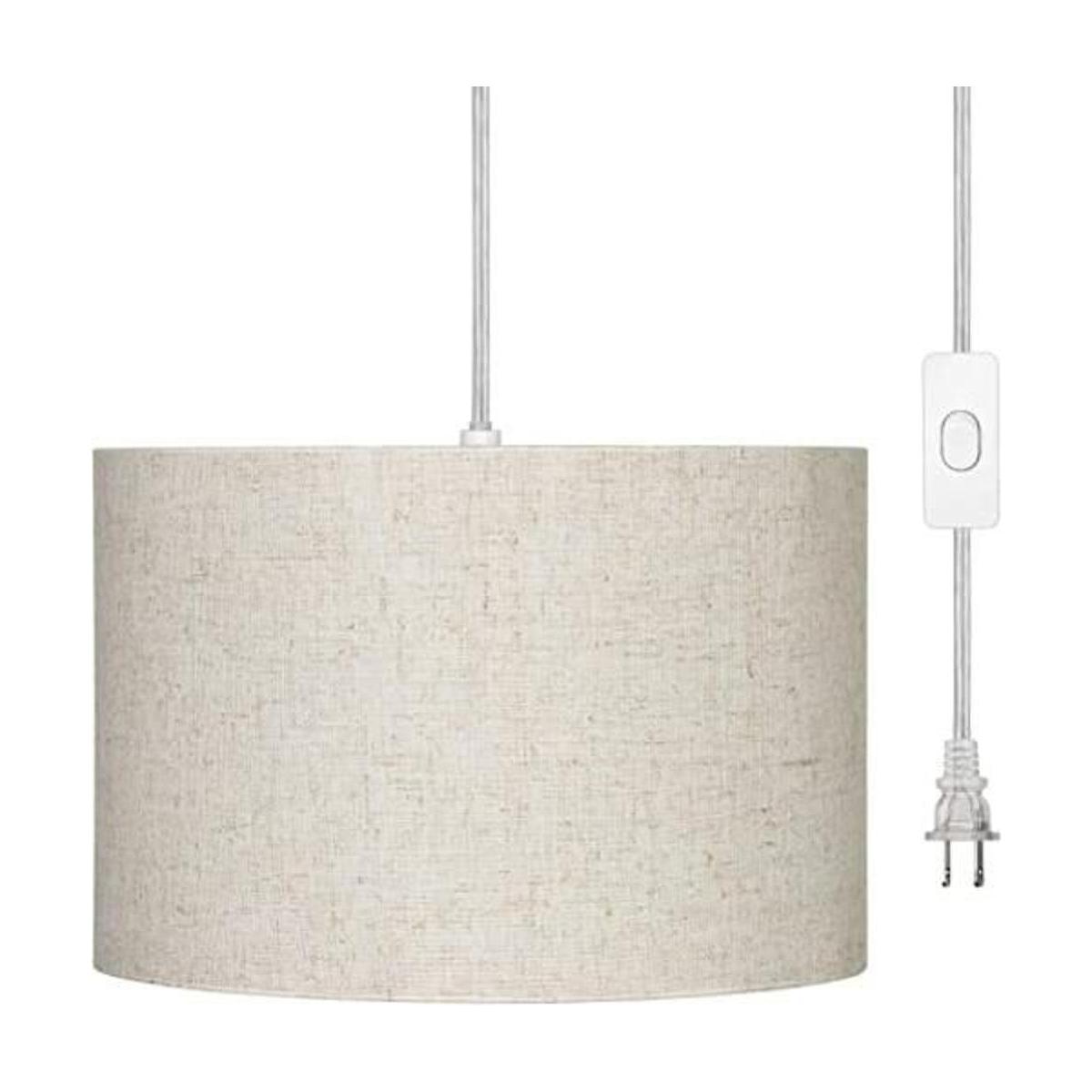 DEWENWILS Lámpara colgante con cable transparente de 15
