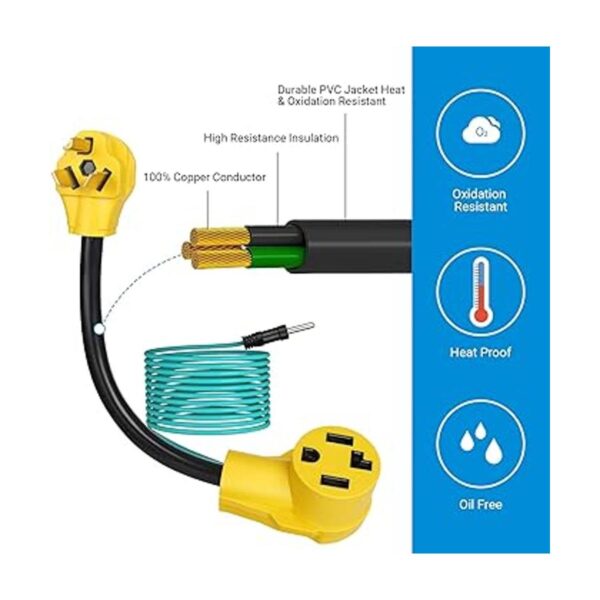 DEWENWILS Adaptador de enchufe de secadora de 4 puntas a 3