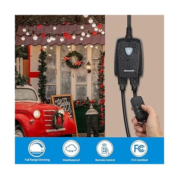 DEWENWILS Regulador de luz para exteriores para cadena de_2