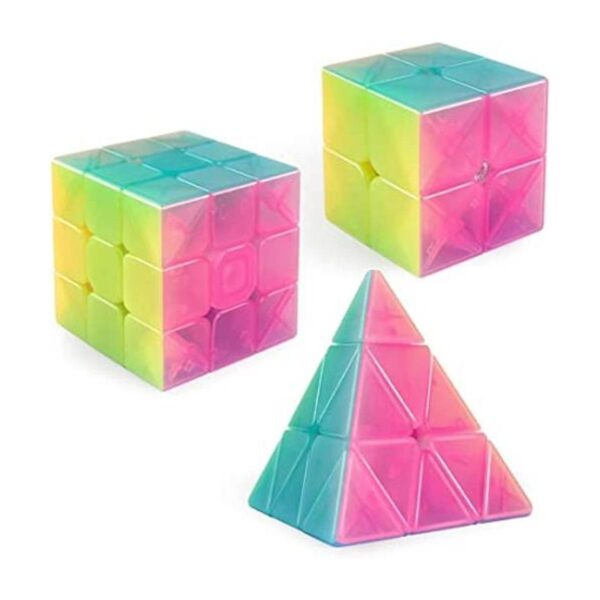 DFantiX Qiyi Juego de cubos de velocidad de gelatina_1